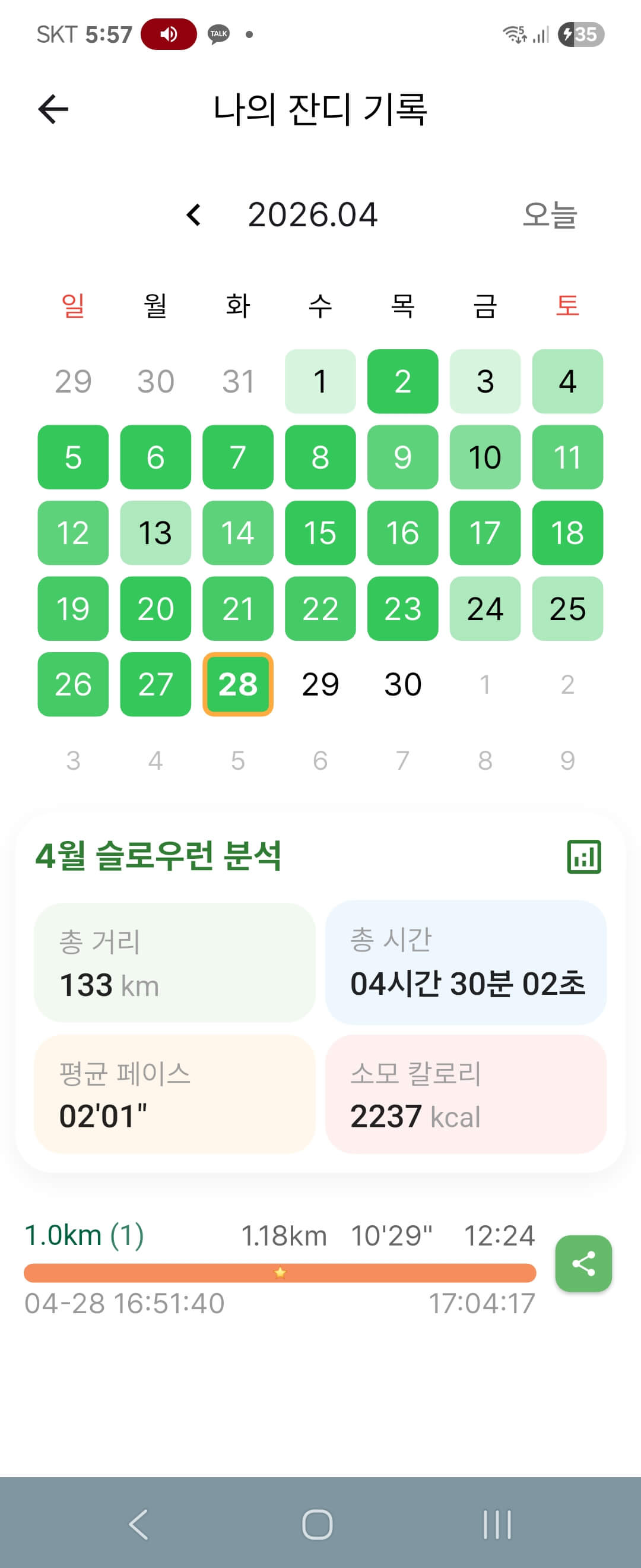 내 러닝-월별
